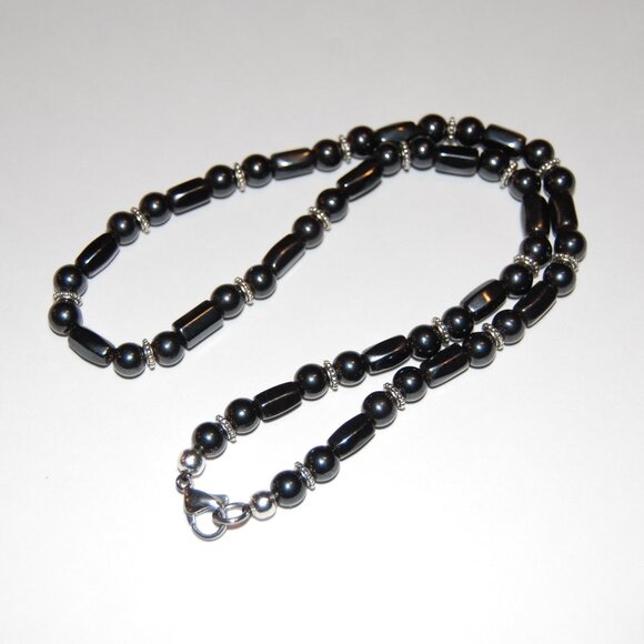 Magnetic Necklace,Hematite Necklace,Magnetic Beads Necklace,Heathy Necklace - Picture 3 of 4